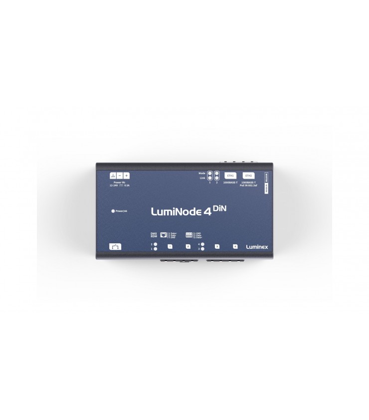 LumiNode 4 DIN - Luminex - Ethernet/DMX converter on DIN