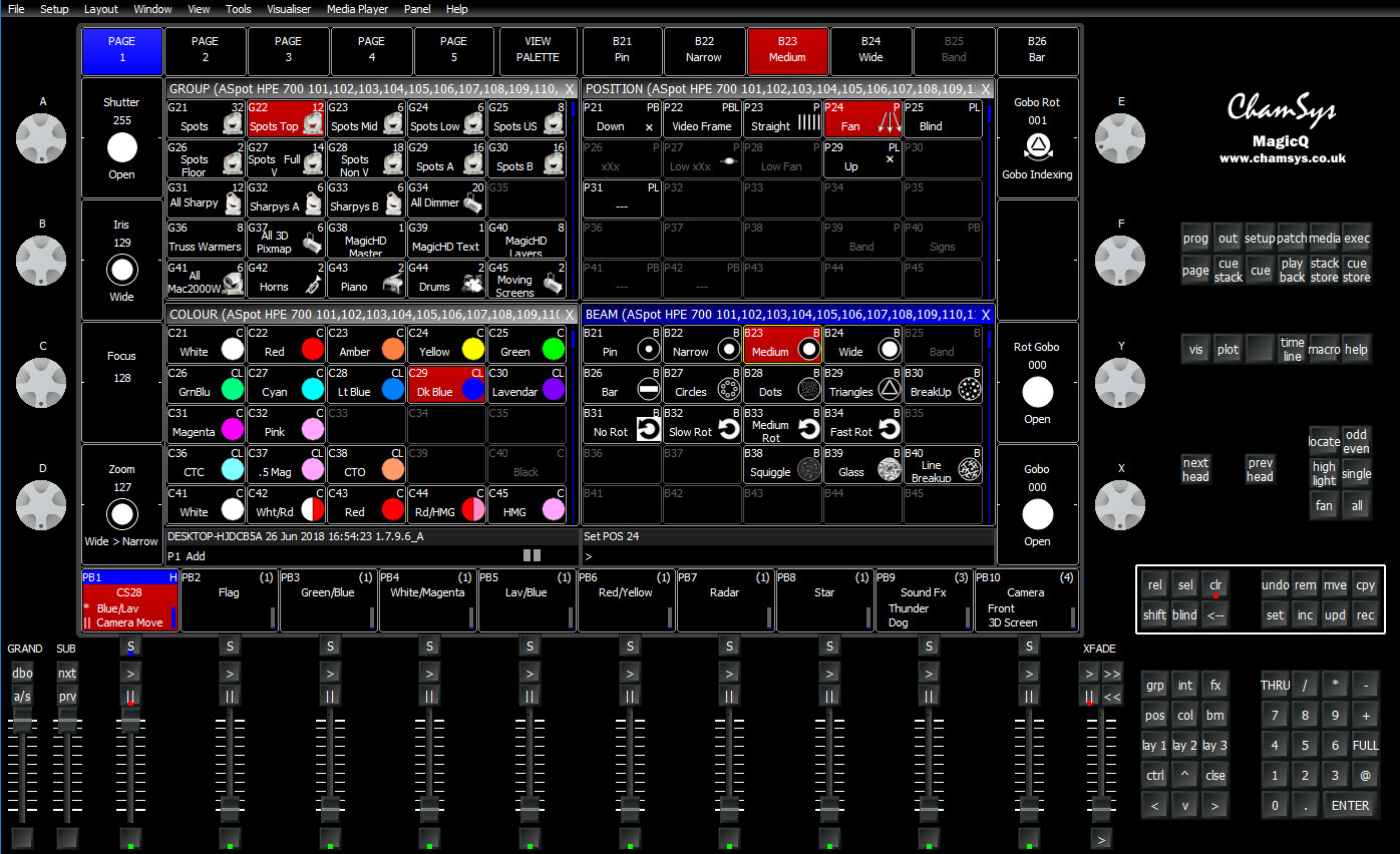 Groupes et palettes FX
